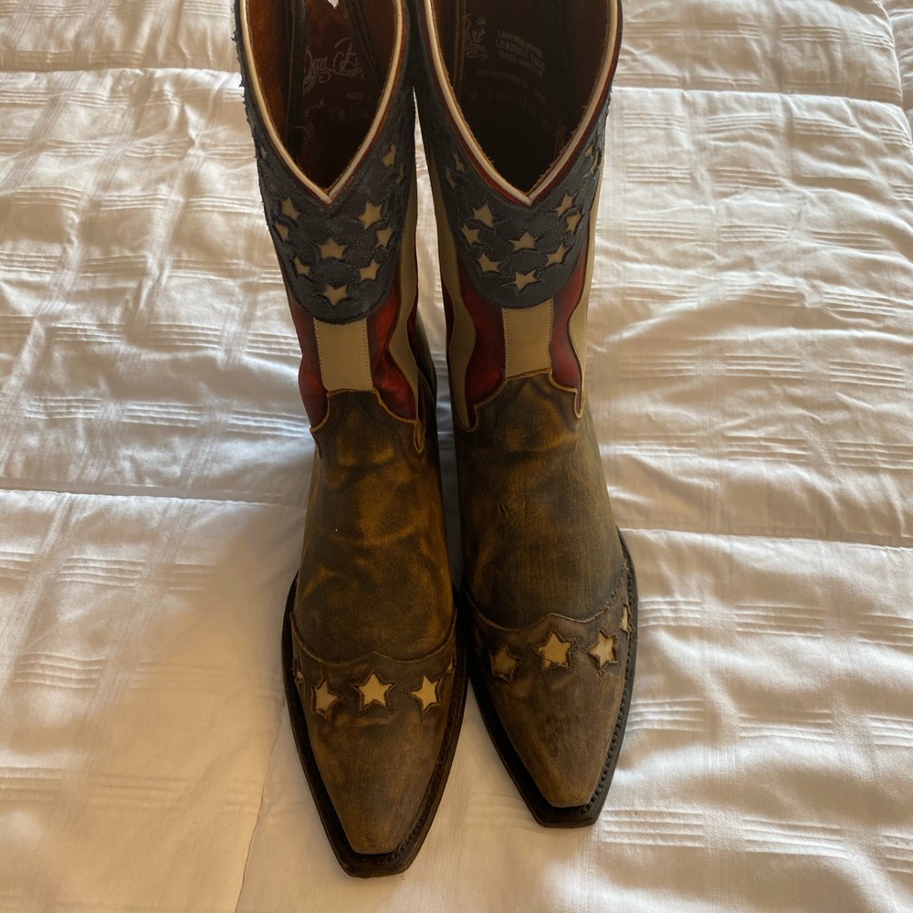 American flag cowboys boots